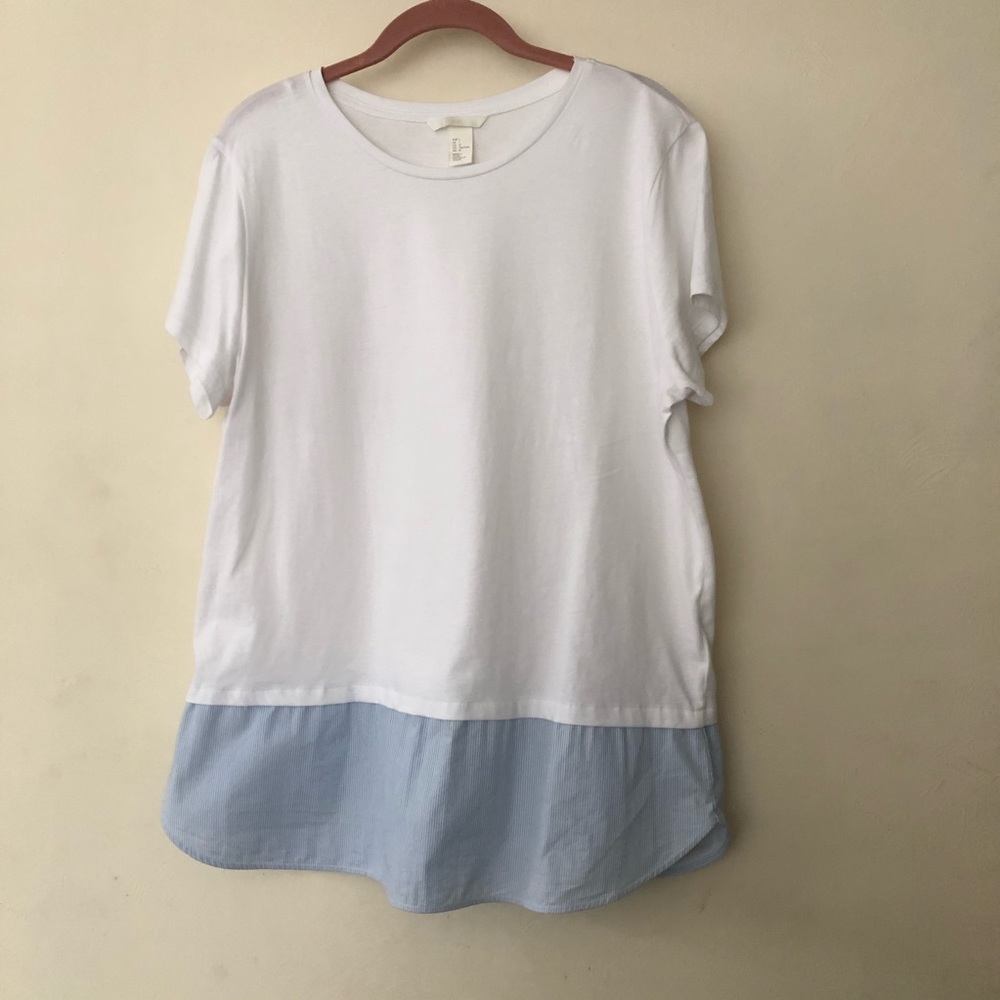 H&M White Teeshirt Blouse